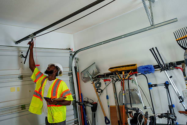 Professional Garage Door Panel Replacement technician working in Wyandotte, MI